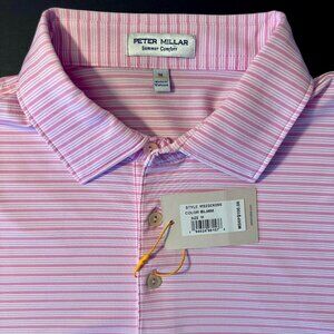 Peter Millar Crown Sport Summer Comfort Heritage Performance Polo-Men's M-NWT